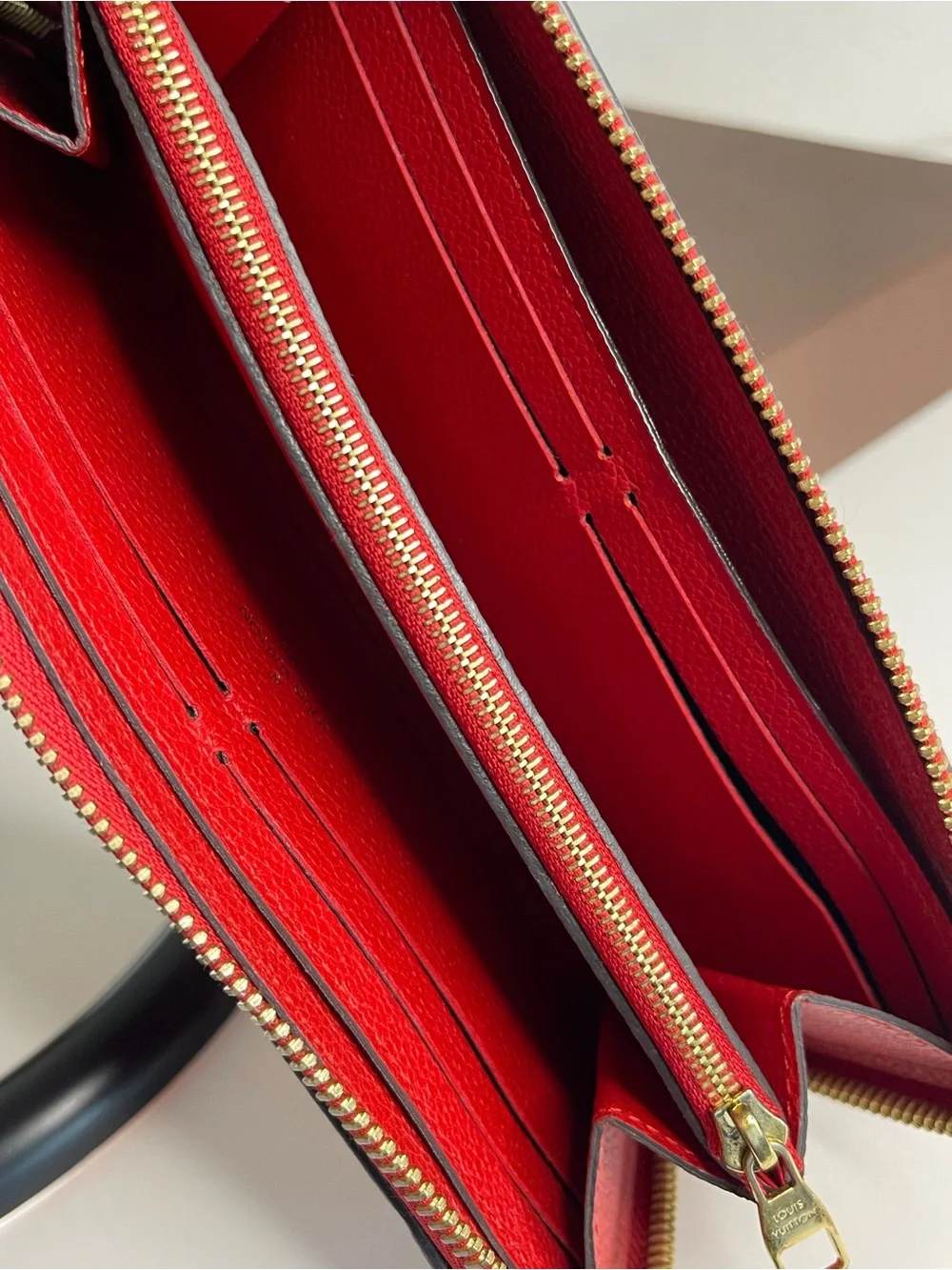 Louis Vuitton Cerise Monogram Empreinte Zippy Wallet With Dust Bag and Box